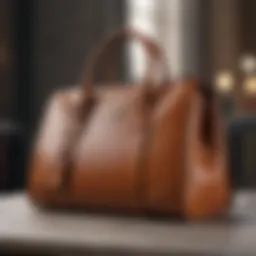 Luxurious leather handbag showcasing exquisite craftsmanship