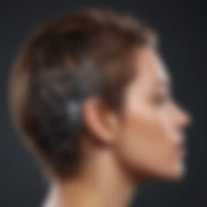 An infographic showing the mechanisms of hair growth stimulation