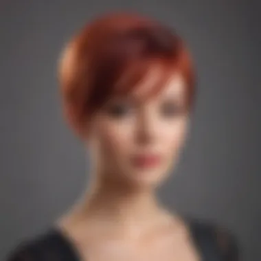 Modern Elegance: The Allure of Picie Haircuts A stylish woman showcasing a modern picie haircut with vibrant color.