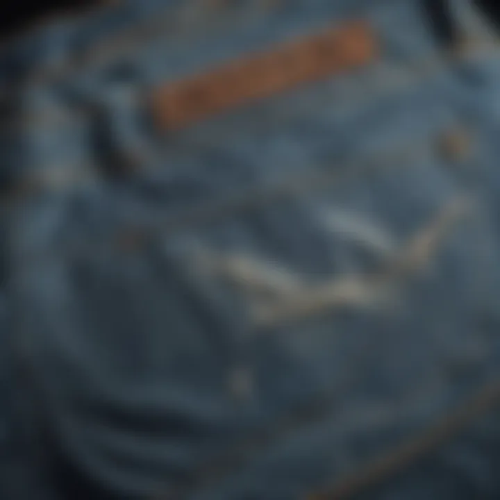 Vintage Blue Jeans Pattern with Distressed Look