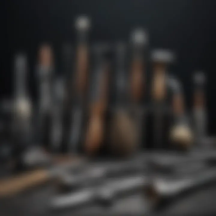 A collection of various pore clearing tools displayed aesthetically