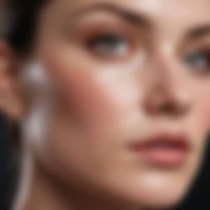 Illustration of correct technique for using pore clearing tools