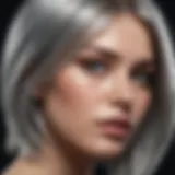 Lustrous glass hair showcasing its shine and smoothness