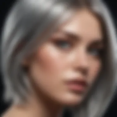 Lustrous glass hair showcasing its shine and smoothness