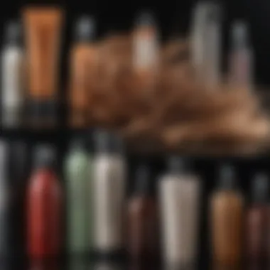 Hair Repair Product Options Array of hair repair products showcasing different options