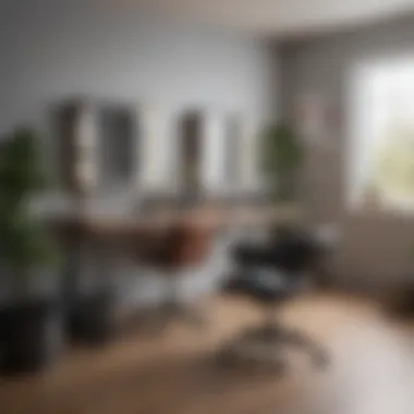 Ideal Workspace for Home Hair Coloring A clean and organized workspace set up for hair dye application