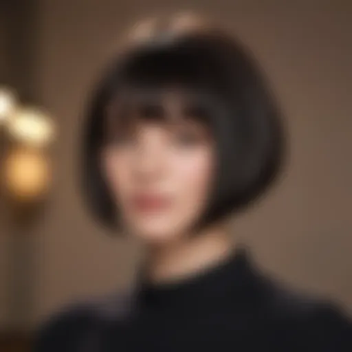 A chic bob hairstyle showcasing modern elegance.