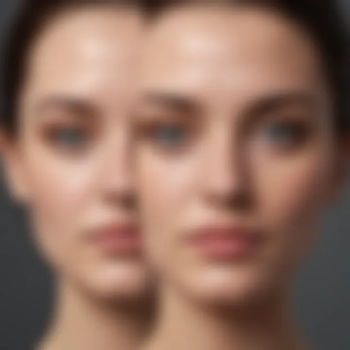 Before and after results of using sulfur cleansers