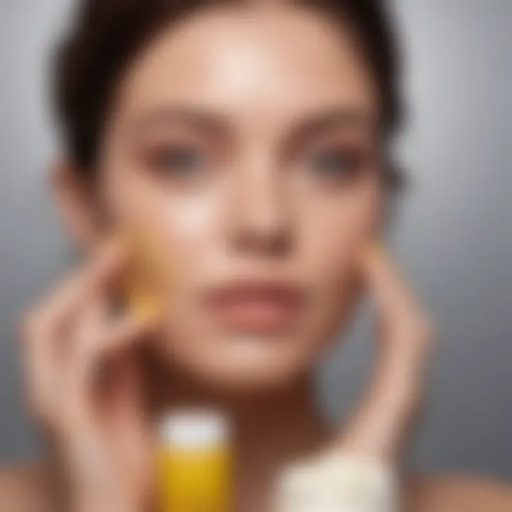 Daily skincare routine featuring sulfur-based products