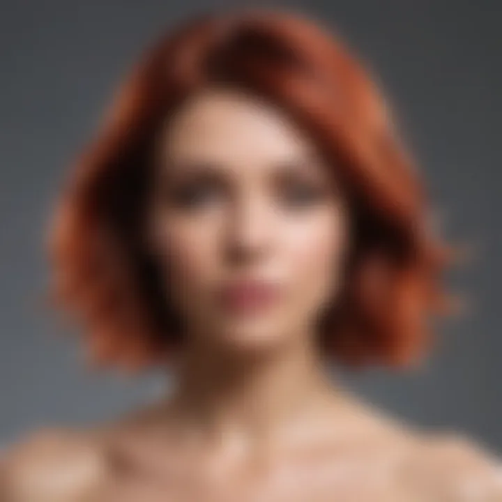 Stylish showcase of hair styles using temperature changing dyes
