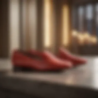 Trendy flat shoes showcased in a lifestyle setting