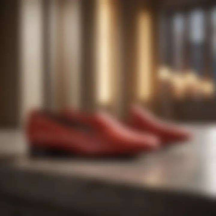 Trendy flat shoes showcased in a lifestyle setting