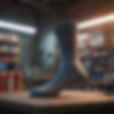 An eco-friendly sock manufacturing process featuring sustainable materials.