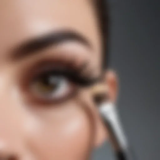A close-up of a sleek mascara tube with a brush