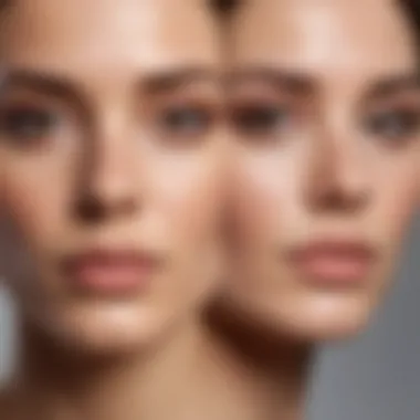 Before and After Foundation Application Before and after application showcasing the foundation's effectiveness