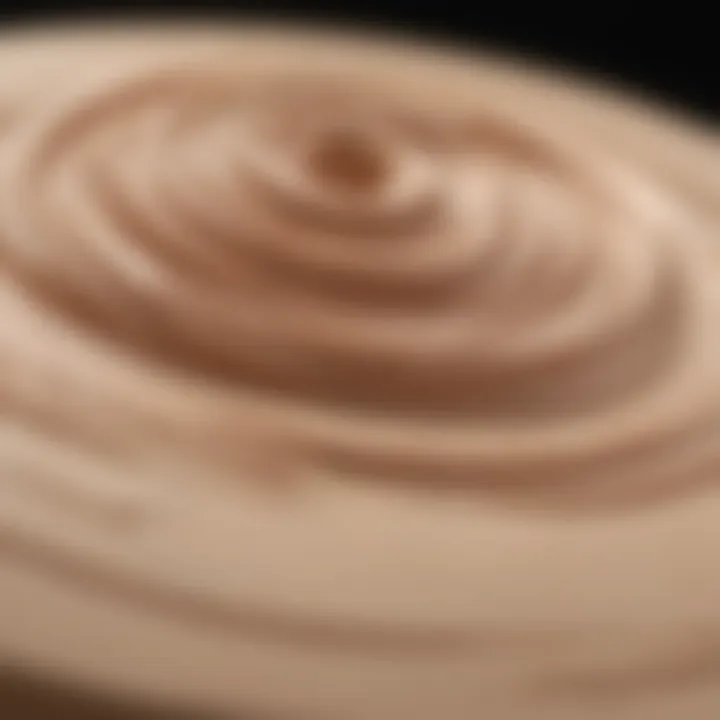 Close-up of foundation texture showing its creamy consistency