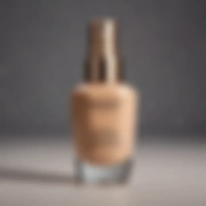 Elegant bottle of full coverage foundation for mature skin