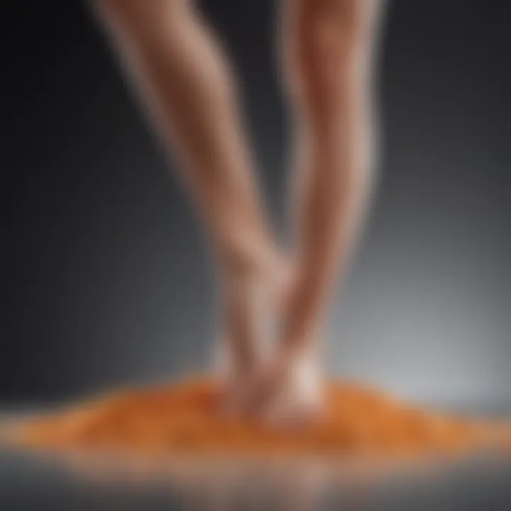 A close-up of key ingredients found in leg smoothing creams