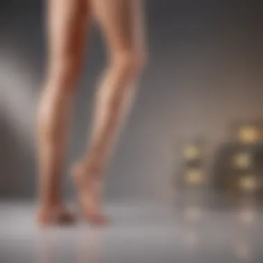Top-Rated Leg Smoothing Creams An array of top-rated leg smoothing creams displayed elegantly
