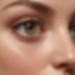 A close-up of luxurious under eye firming serum bottle