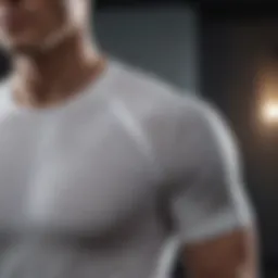 Stylish fitness shirt showcasing breathable fabric