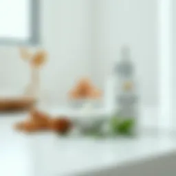 Illustration of various cellulite cream ingredients