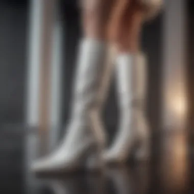 Versatile Styling with White Boots Fashionable white boots paired with a chic outfit