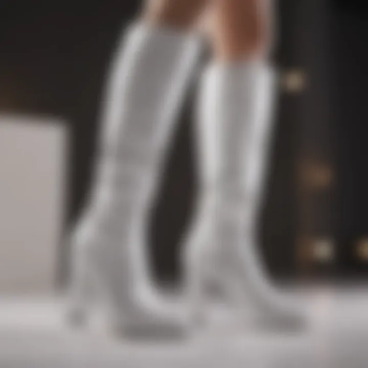 Stylish white boots with a modern design