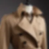 Classic Burberry trench coat on a vintage mannequin