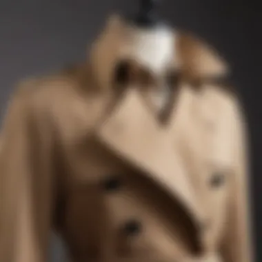 Classic Burberry trench coat on a vintage mannequin