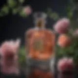 Elegant bottle of a floral fragrance