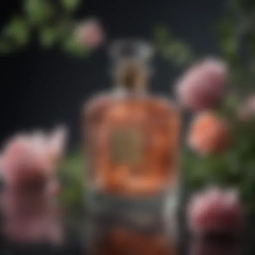 Elegant bottle of a floral fragrance