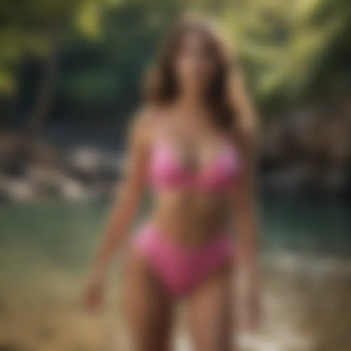 Eco-friendly swimwear options displayed elegantly