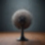 Close-up view of a professional hair diffuser showcasing its unique design.