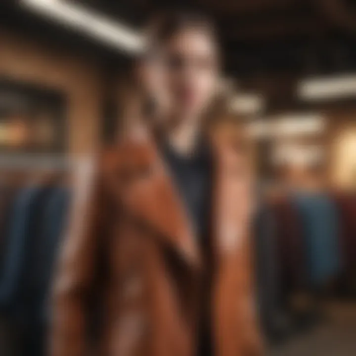 Clearance section with trendy clothing