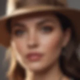 Elegant sun fedora showcasing intricate craftsmanship