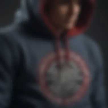 Design Details of True Religion Hoodies Close-up of the unique design details on a True Religion hoodie.
