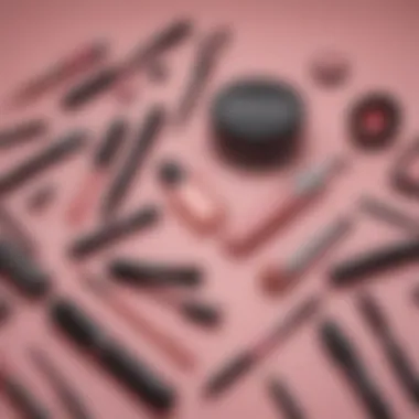 Aesthetic Display of Ulta Sell Thrive Mascara and Beauty Tools Aesthetic flat lay of Ulta Sell Thrive Mascara alongside popular beauty tools and accessories
