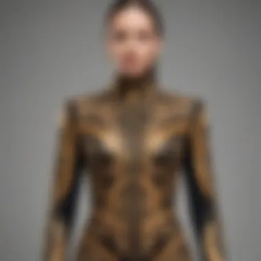 Intricate details of a Versace garment showcasing the brand's iconic patterns and craftsmanship.