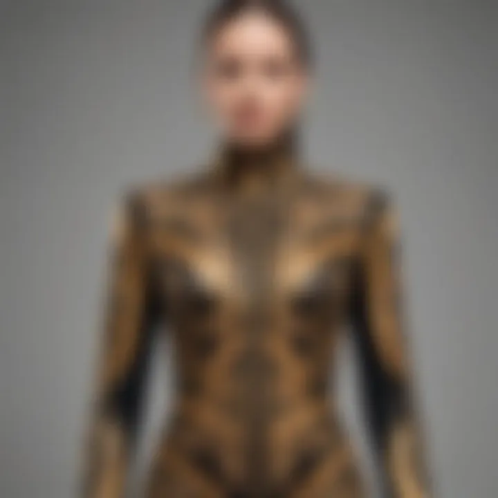 Intricate details of a Versace garment showcasing the brand's iconic patterns and craftsmanship.