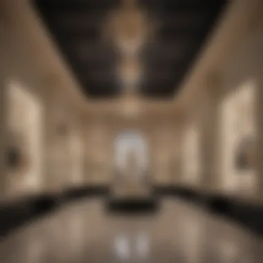 Luxurious shopping environment at Saks Fifth Avenue, highlighting the integration of Versace within the retail space.