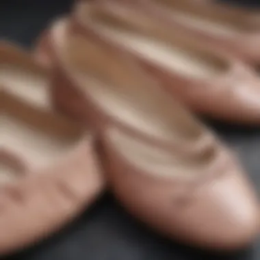 High-Quality Materials for Comfort and Style Close-up of materials used in wide fit ballet flats