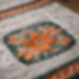 Exquisite Embroidery Detail on Tory Burch Towel