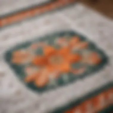 Intricate Embroidery Detailing Exquisite Embroidery Detail on Tory Burch Towel