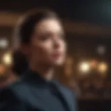 A powerful female leader delivering a speech