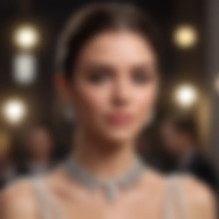 A renowned actress at a charity gala