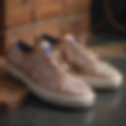 A stylish pair of fancy Keds showcasing intricate design elements.