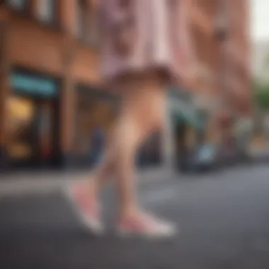 Fancy Keds in Contemporary Street Style Trendy street style outfit featuring fancy Keds in an urban setting.