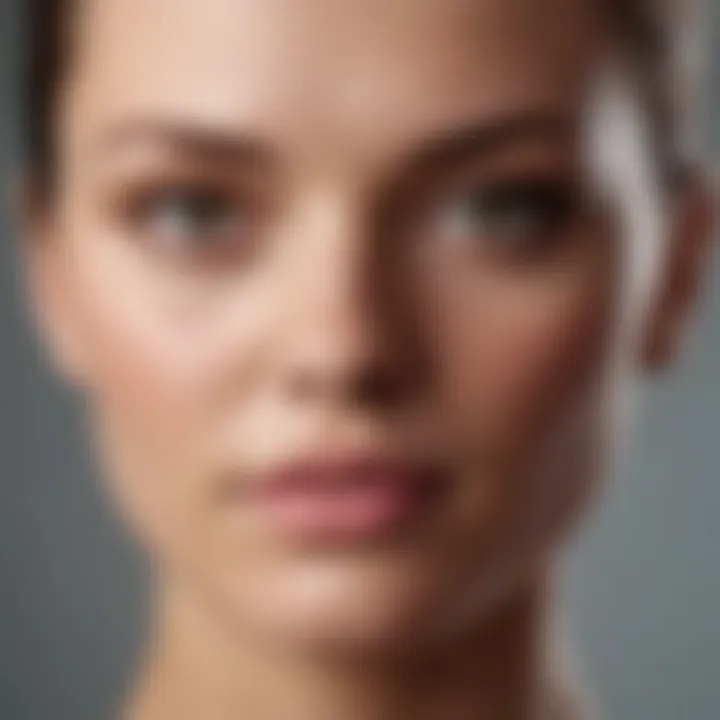 Display of key ingredients beneficial for mature skin foundation