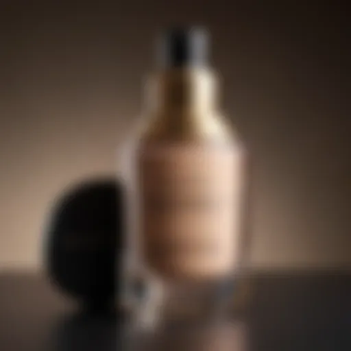Luxurious foundation bottle showcasing anti-aging benefits